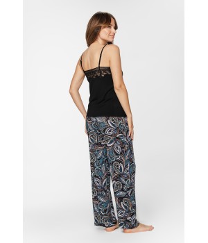 Conjunto de dormir estampado caída fluida lateral